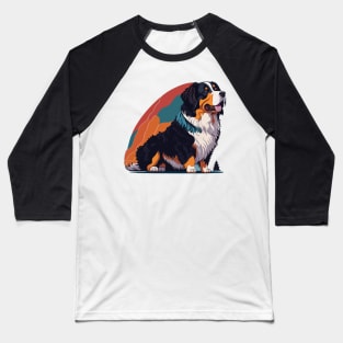 Bernese Mountain Dog Portrait Baseball T-Shirt